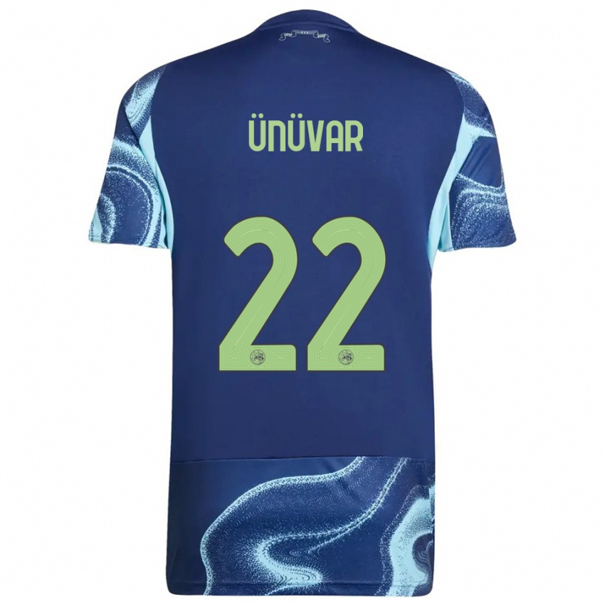 ילדים Emre Ünüvar #22 נייבי תכלת הרחק ג'רזי 2025/26 חולצה קצרה