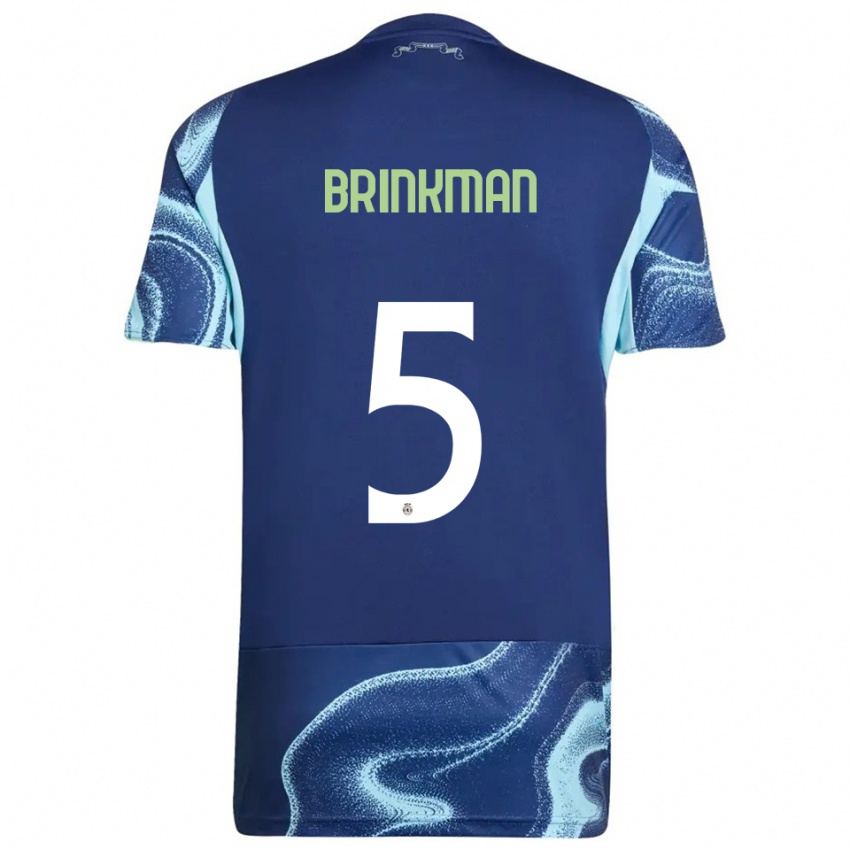 ילדים Tim Brinkman #5 נייבי תכלת הרחק ג'רזי 2025/26 חולצה קצרה