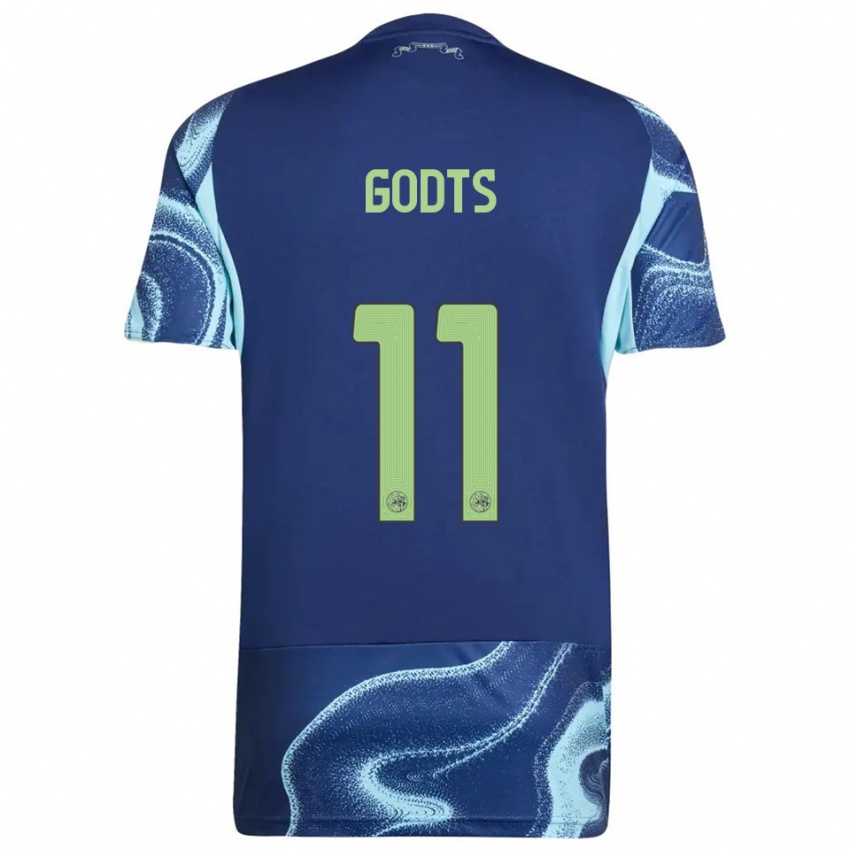 ילדים מיקה גודטס #11 נייבי תכלת הרחק ג'רזי 2025/26 חולצה קצרה