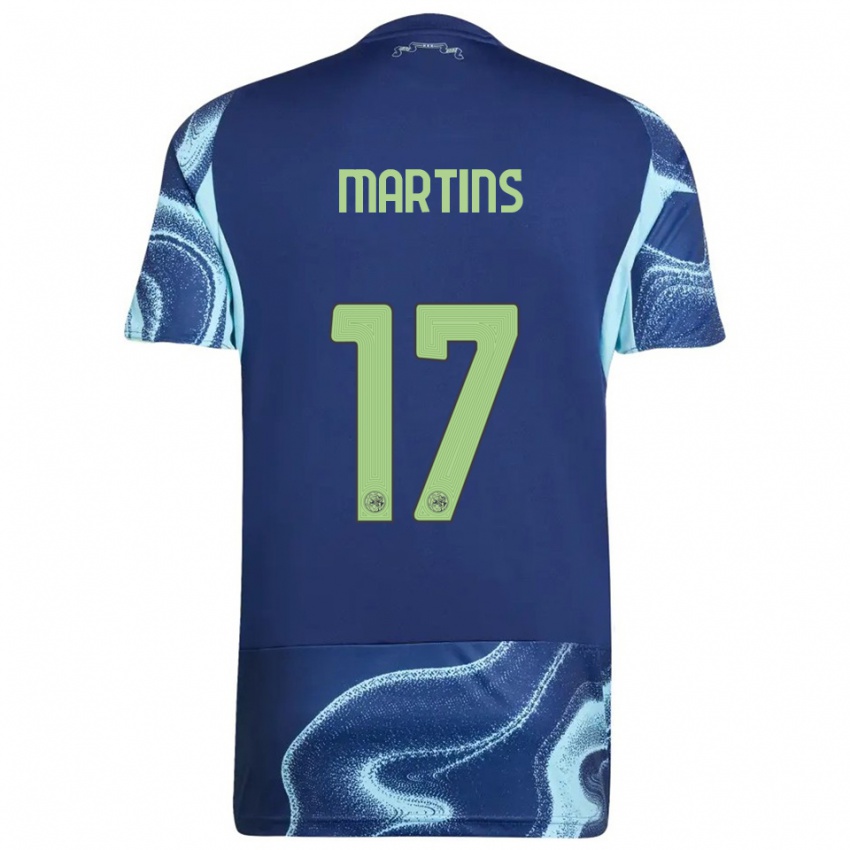 ילדים Lilinho Martins #17 נייבי תכלת הרחק ג'רזי 2025/26 חולצה קצרה