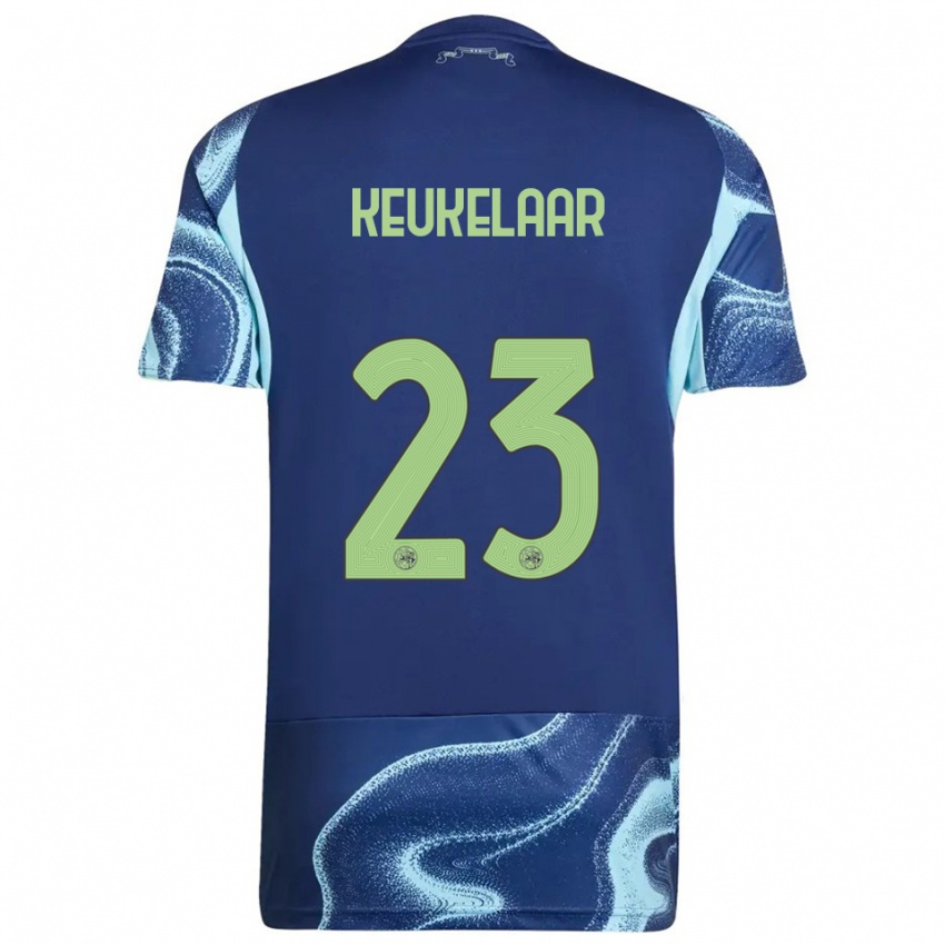 ילדים Lotte Keukelaar #23 נייבי תכלת הרחק ג'רזי 2025/26 חולצה קצרה