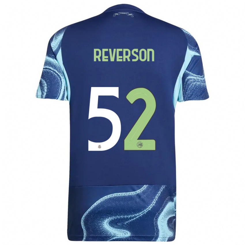 ילדים Paul Reverson #52 נייבי תכלת הרחק ג'רזי 2025/26 חולצה קצרה