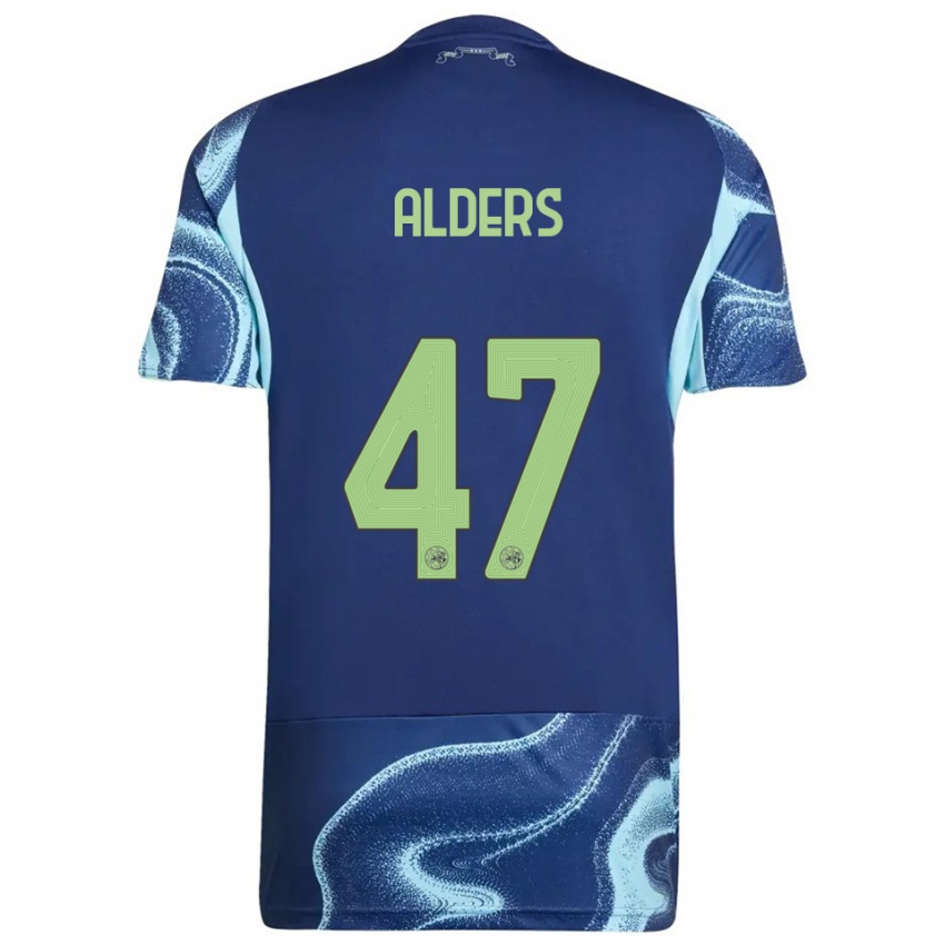 ילדים Gerald Alders #47 נייבי תכלת הרחק ג'רזי 2025/26 חולצה קצרה