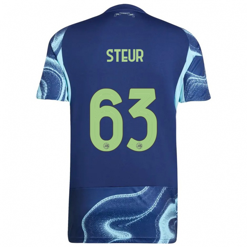 ילדים שון שטור #63 נייבי תכלת הרחק ג'רזי 2025/26 חולצה קצרה