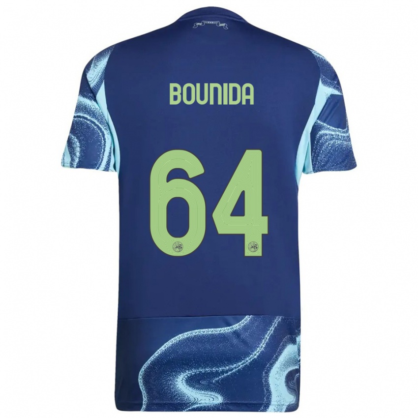 ילדים Rayane Bounida #64 נייבי תכלת הרחק ג'רזי 2025/26 חולצה קצרה