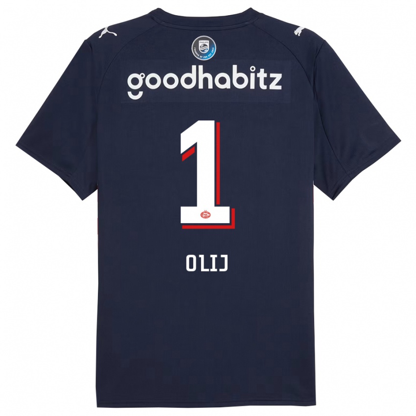 ילדים ניק אולי #1 נייבי לבן הרחק ג'רזי 2025/26 חולצה קצרה