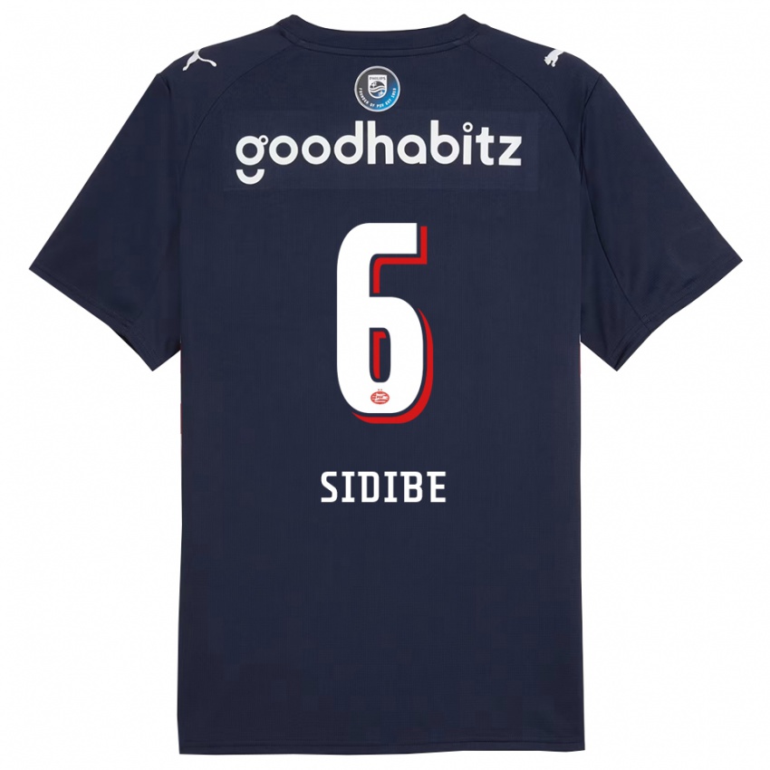 ילדים סול סידיבה #6 נייבי לבן הרחק ג'רזי 2025/26 חולצה קצרה