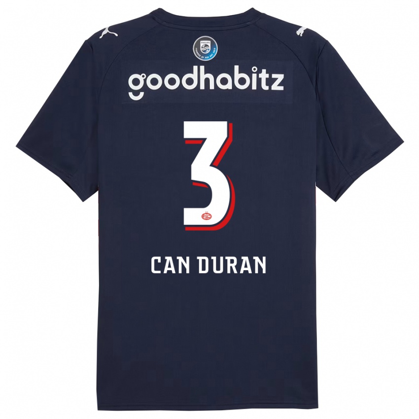 ילדים אמר קן דוראן #3 נייבי לבן הרחק ג'רזי 2025/26 חולצה קצרה