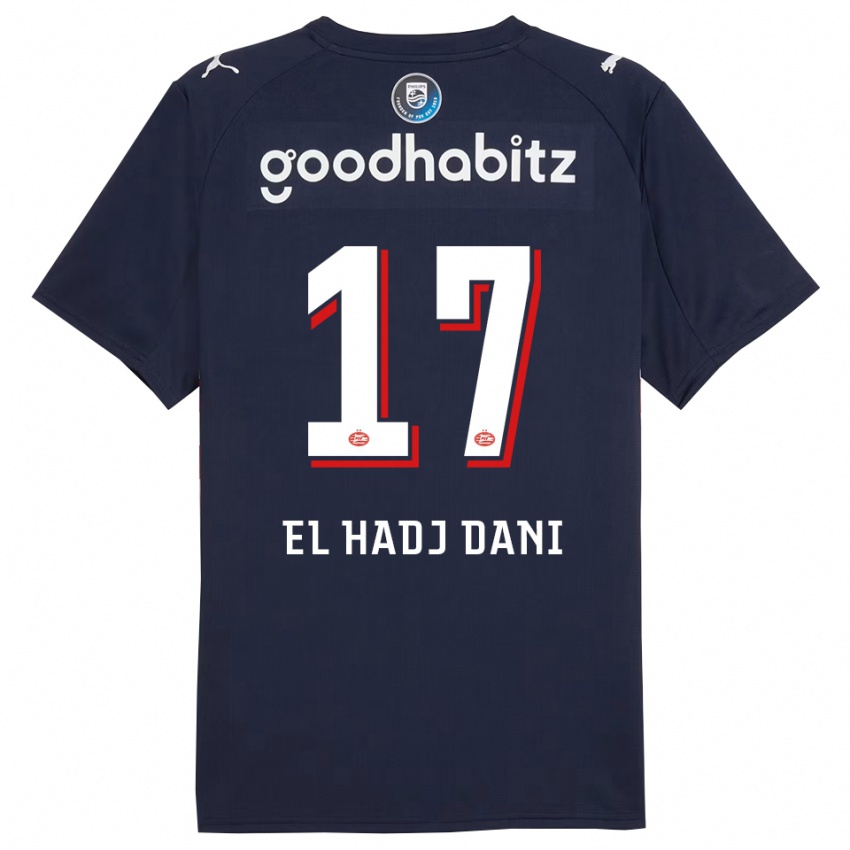 ילדים Soudais El Hadj Dani #17 נייבי לבן הרחק ג'רזי 2025/26 חולצה קצרה ילדים Soudais El Hadj Dani #17 נייבי לבן הרחק ג'רזי 2025/26 חולצה קצרה