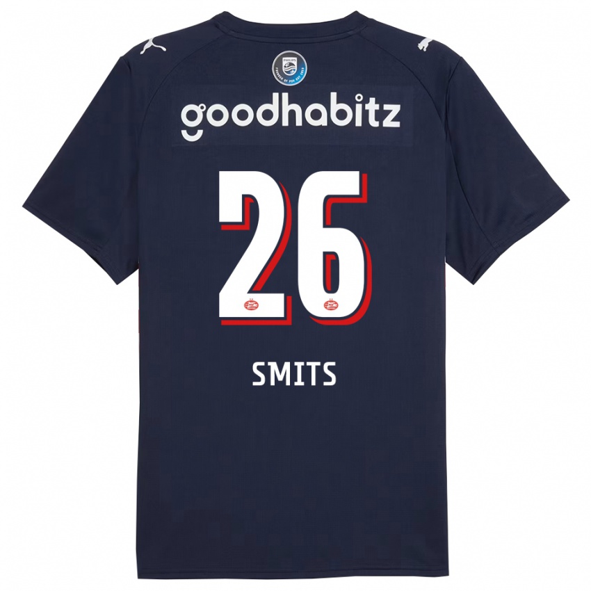 ילדים איף סמיטס #26 נייבי לבן הרחק ג'רזי 2025/26 חולצה קצרה