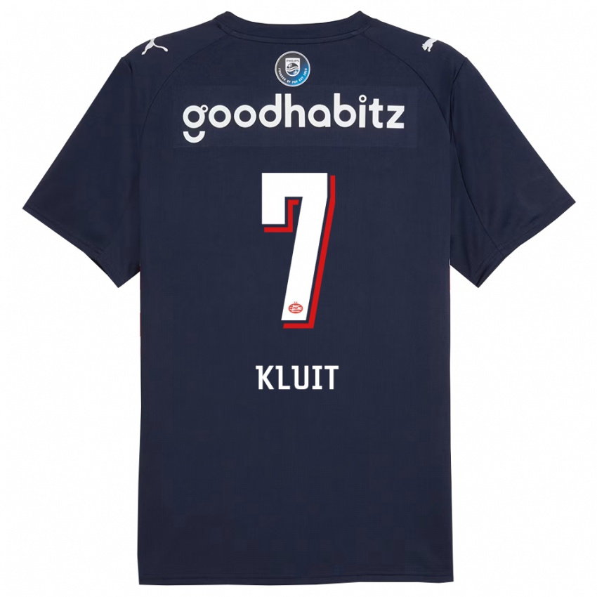 ילדים Fabio Kluit #7 נייבי לבן הרחק ג'רזי 2025/26 חולצה קצרה