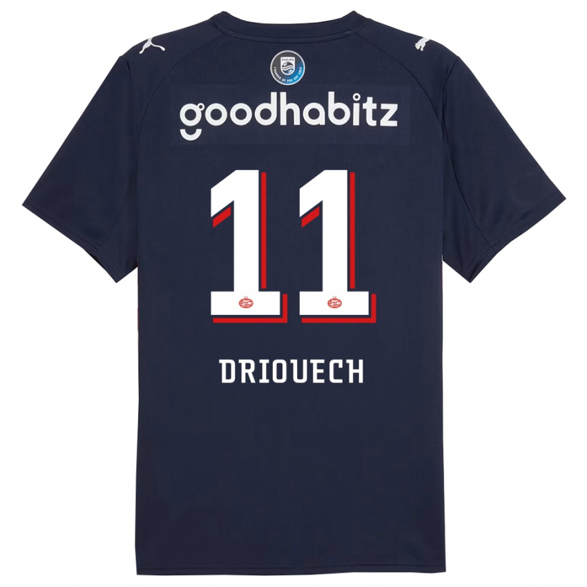 ילדים קוחיב דריואץ׳ #11 נייבי לבן הרחק ג'רזי 2025/26 חולצה קצרה