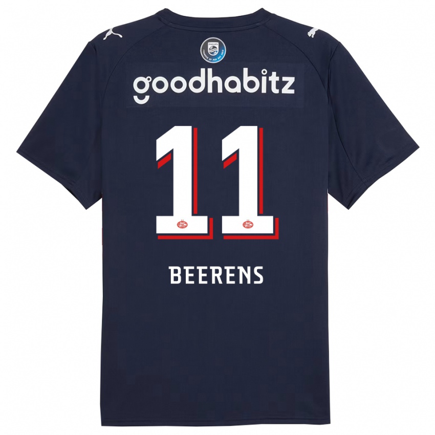 ילדים Jairo Beerens #11 נייבי לבן הרחק ג'רזי 2025/26 חולצה קצרה