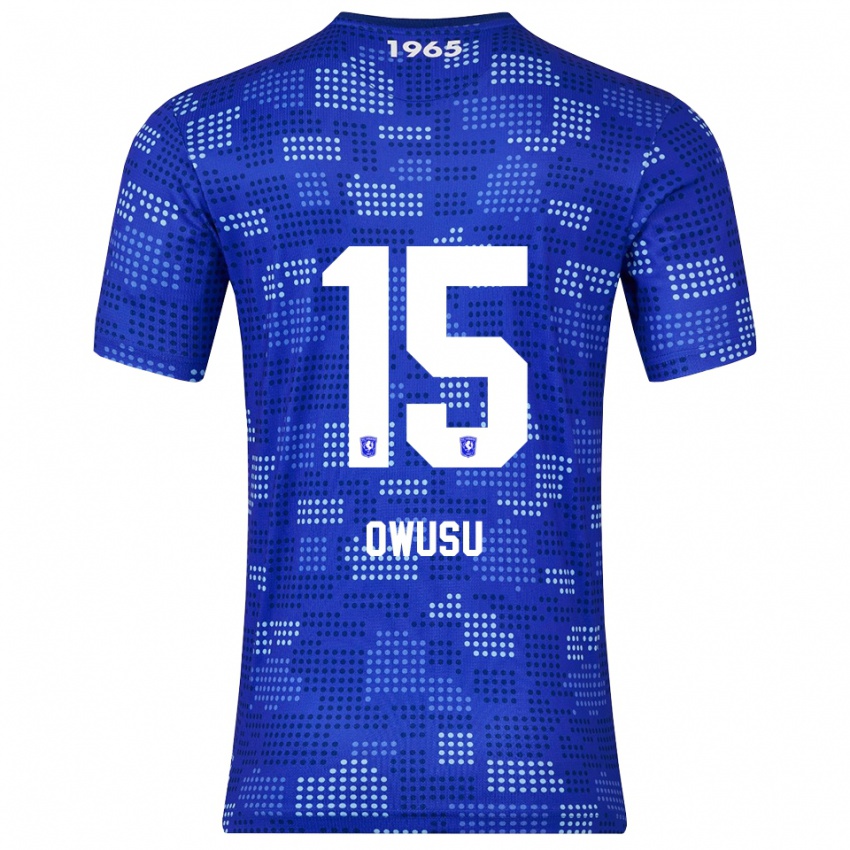ילדים עמנואל אווסו #15 כחול תכלת הרחק ג'רזי 2025/26 חולצה קצרה