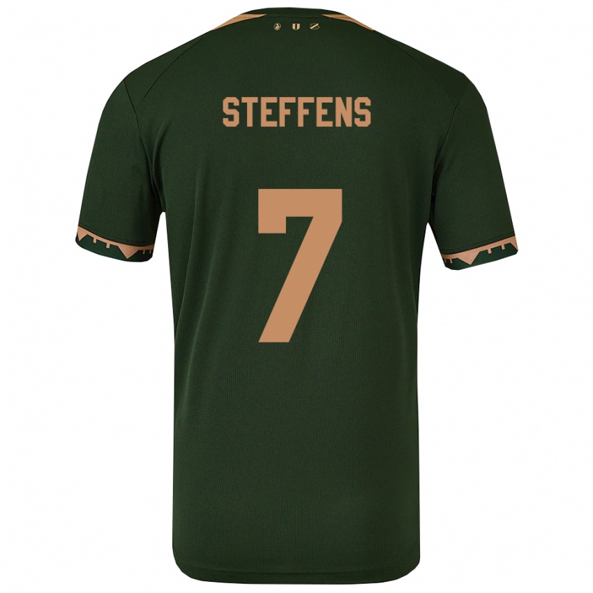 ילדים Servahterio Steffens #7 ירוק זהב הרחק ג'רזי 2025/26 חולצה קצרה