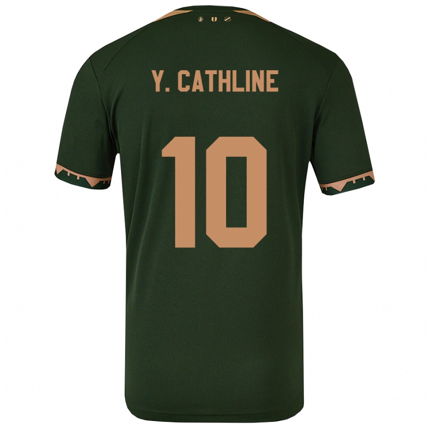 ילדים Yoann Cathline #10 ירוק זהב הרחק ג'רזי 2025/26 חולצה קצרה