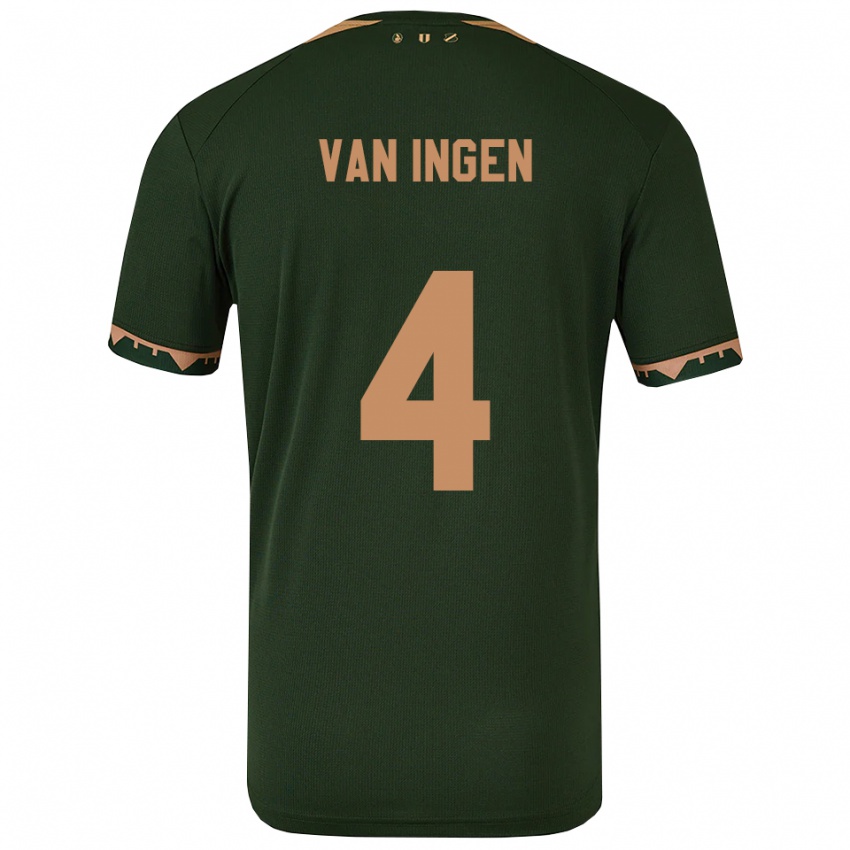 ילדים Thijs Van Ingen #4 ירוק זהב הרחק ג'רזי 2025/26 חולצה קצרה