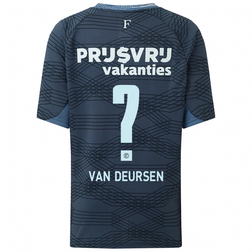 ילדים אווה ואן דורסן #0 שחור אפור הרחק ג'רזי 2025/26 חולצה קצרה