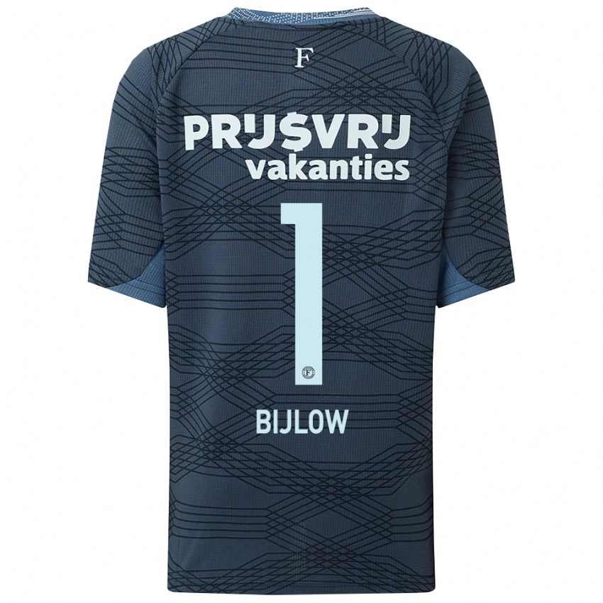 ילדים יוסטין ביילו #1 שחור אפור הרחק ג'רזי 2025/26 חולצה קצרה