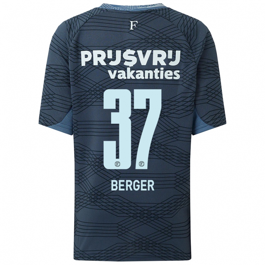 ילדים Mannou Berger #37 שחור אפור הרחק ג'רזי 2025/26 חולצה קצרה