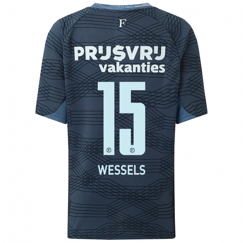 ילדים Tijme Wessels #15 שחור אפור הרחק ג'רזי 2025/26 חולצה קצרה