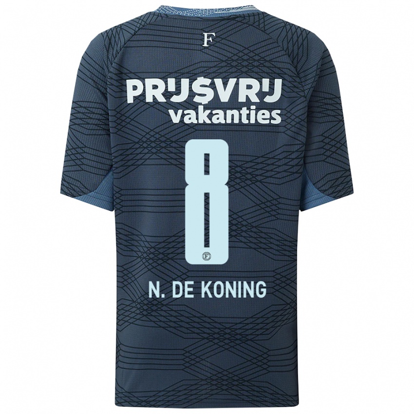 ילדים Nick De Koning #8 שחור אפור הרחק ג'רזי 2025/26 חולצה קצרה