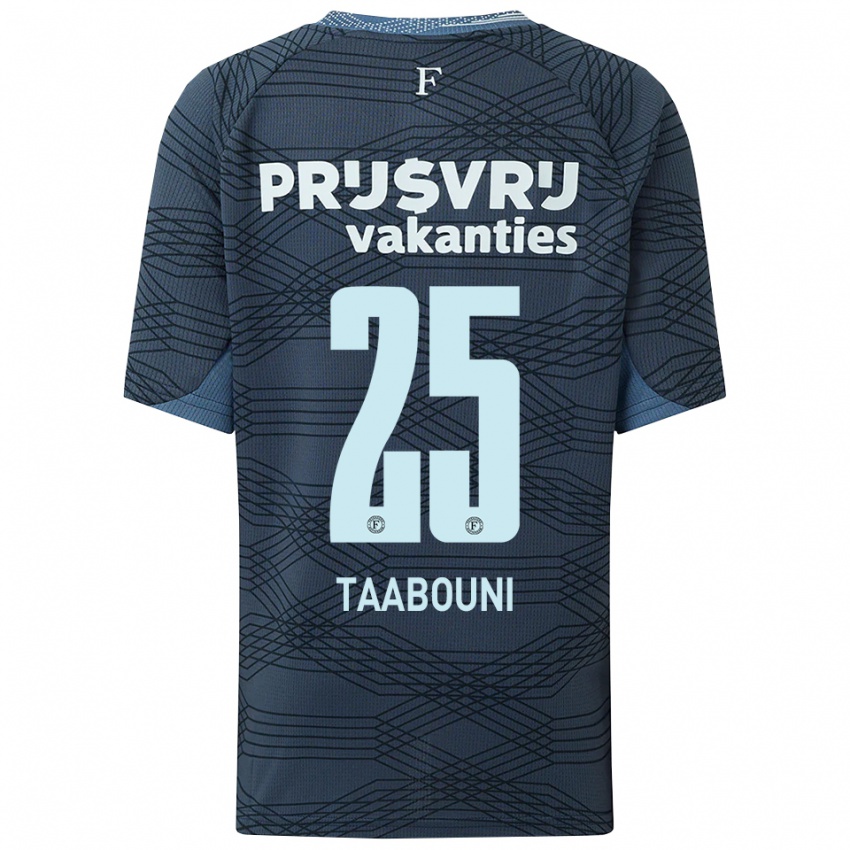 ילדים מוחמד טאבוני #25 שחור אפור הרחק ג'רזי 2025/26 חולצה קצרה