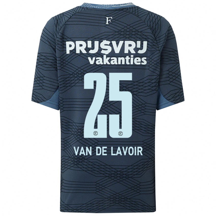 ילדים Romeé Van De Lavoir #25 שחור אפור הרחק ג'רזי 2025/26 חולצה קצרה
