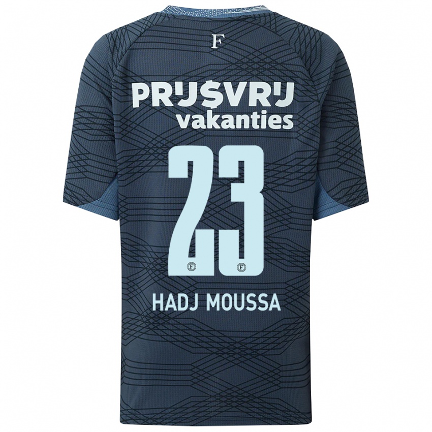 ילדים אניס חאג׳-מוסה #23 שחור אפור הרחק ג'רזי 2025/26 חולצה קצרה