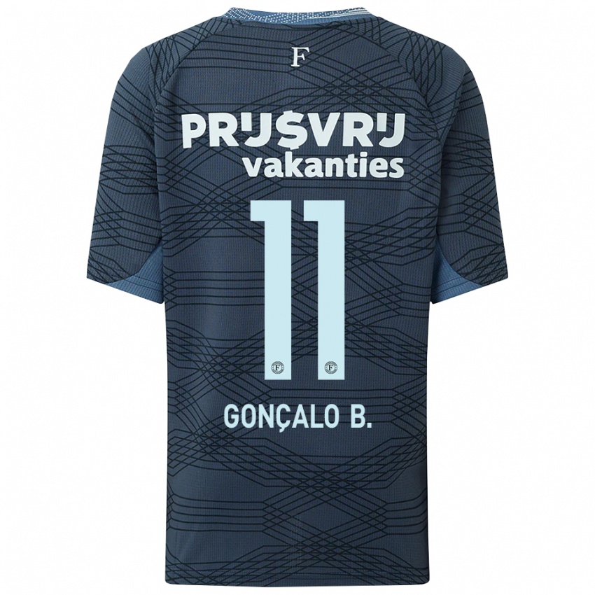 ילדים גונסאלו בורז׳ס #11 שחור אפור הרחק ג'רזי 2025/26 חולצה קצרה