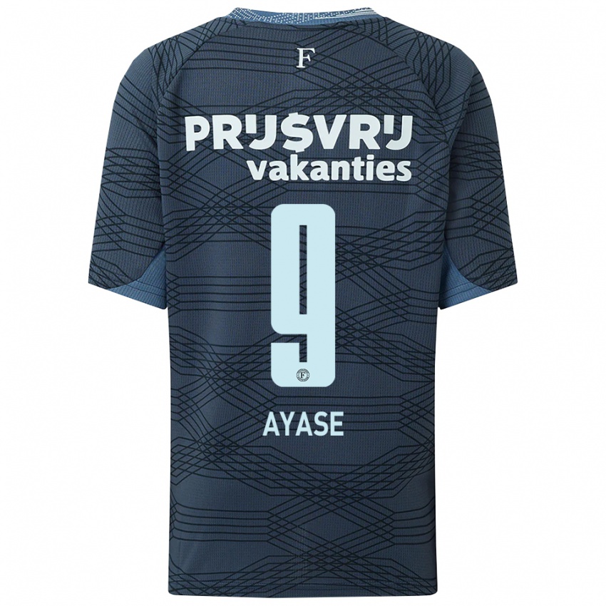 ילדים איאסה אוודה #9 שחור אפור הרחק ג'רזי 2025/26 חולצה קצרה