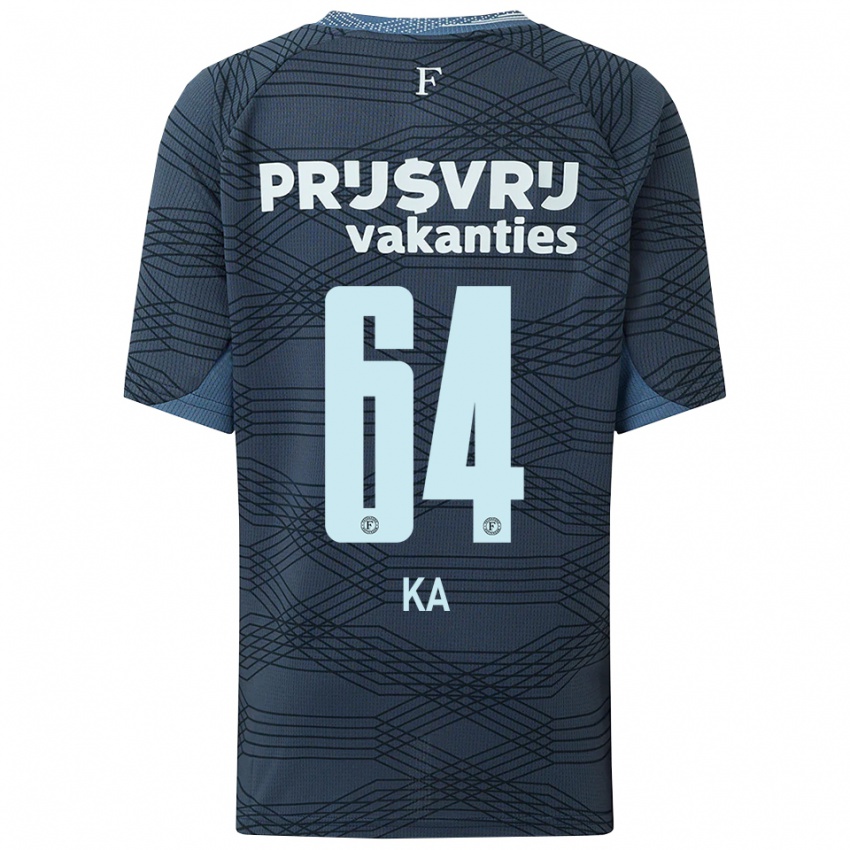 ילדים Ismail Ka #64 שחור אפור הרחק ג'רזי 2025/26 חולצה קצרה