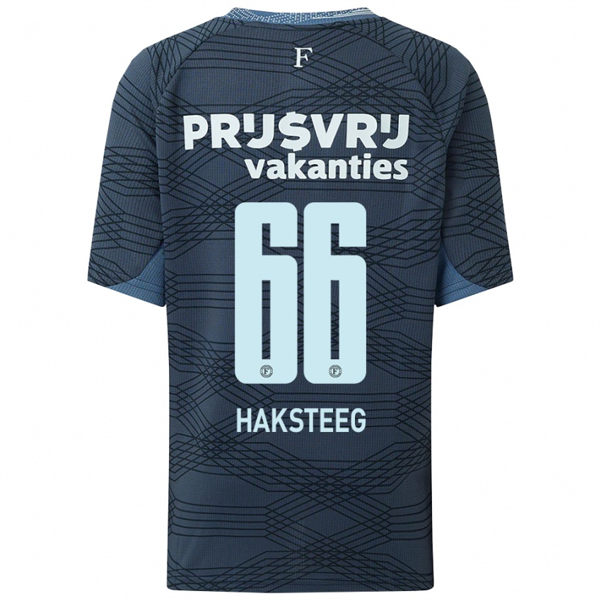 ילדים Tim Haksteeg #66 שחור אפור הרחק ג'רזי 2025/26 חולצה קצרה