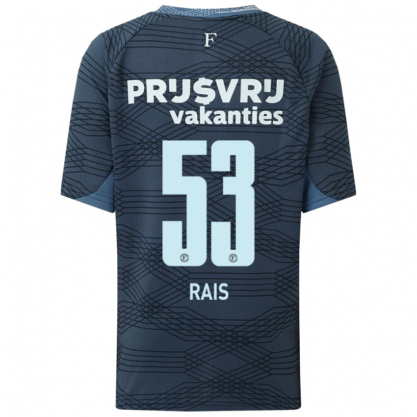 ילדים Amir Rais #53 שחור אפור הרחק ג'רזי 2025/26 חולצה קצרה