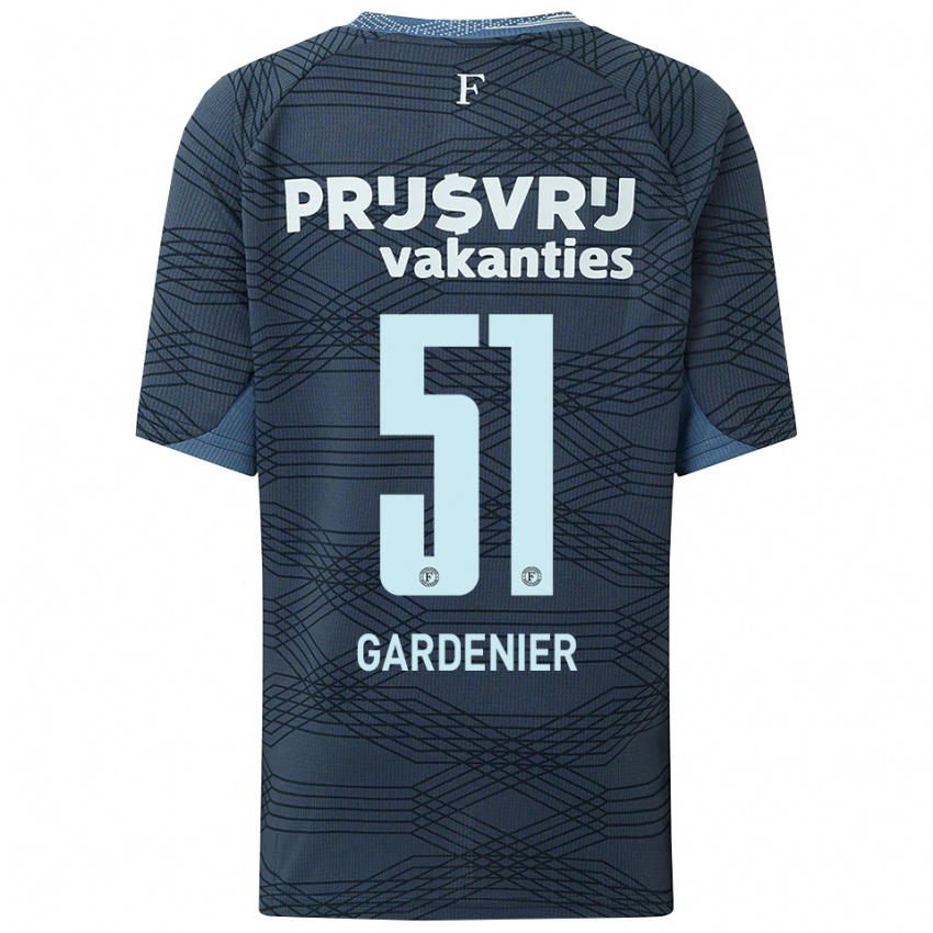 ילדים Lucas Gardenier #51 שחור אפור הרחק ג'רזי 2025/26 חולצה קצרה