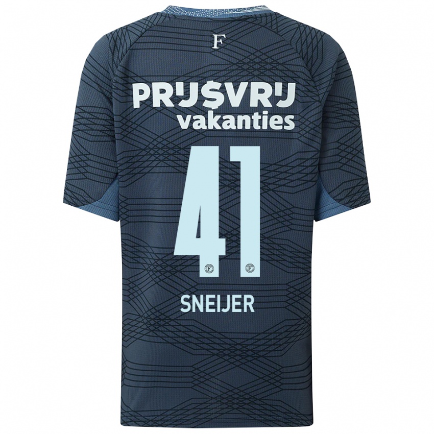 ילדים Zino Sneijer #41 שחור אפור הרחק ג'רזי 2025/26 חולצה קצרה