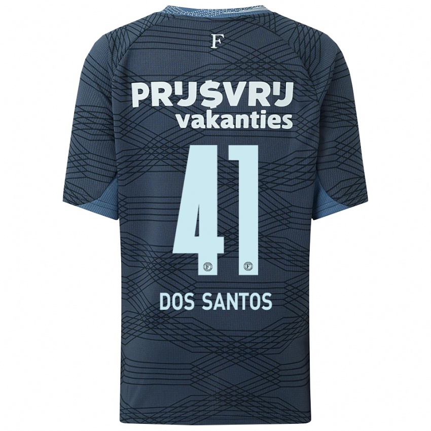 ילדים ג'וליאני בן דוד דוס סנטוס #41 שחור אפור הרחק ג'רזי 2025/26 חולצה קצרה