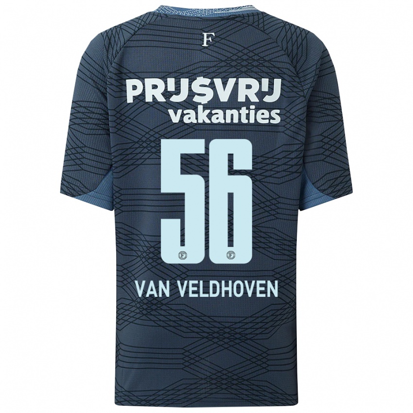 ילדים קארס ואן ולדהובן #56 שחור אפור הרחק ג'רזי 2025/26 חולצה קצרה