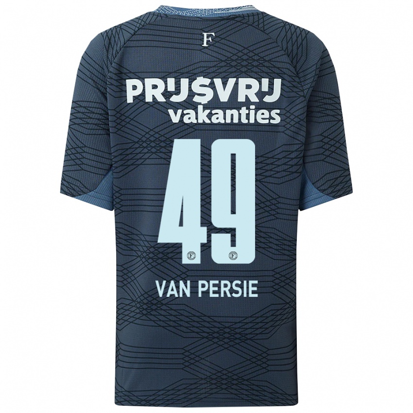 ילדים Shaqueel Van Persie #49 שחור אפור הרחק ג'רזי 2025/26 חולצה קצרה