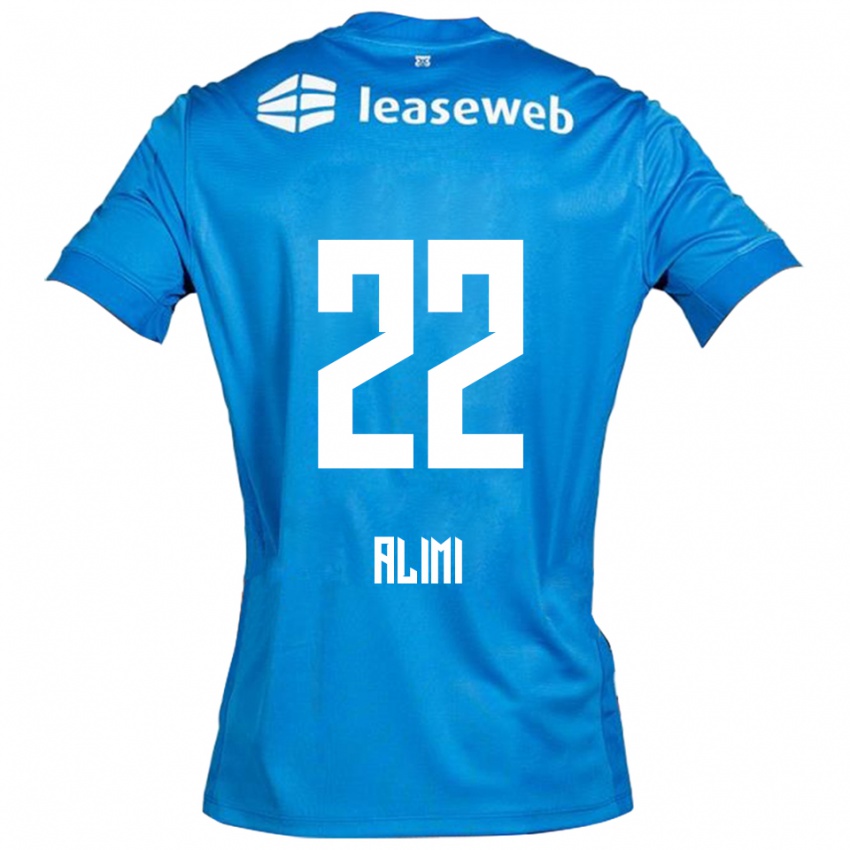 ילדים Fadil Alimi #22 כחול לבן הרחק ג'רזי 2025/26 חולצה קצרה