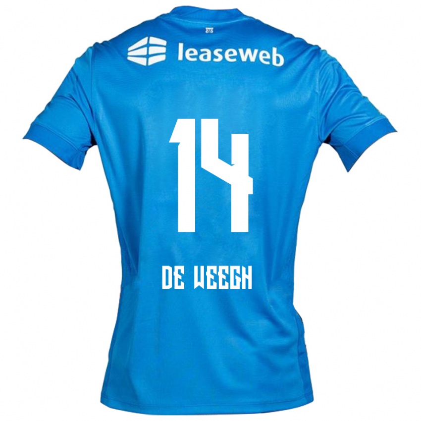 ילדים Bo Op De Weegh #14 כחול לבן הרחק ג'רזי 2025/26 חולצה קצרה