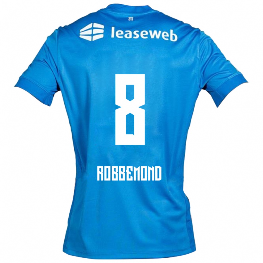 ילדים Rio Robbemond #8 כחול לבן הרחק ג'רזי 2025/26 חולצה קצרה