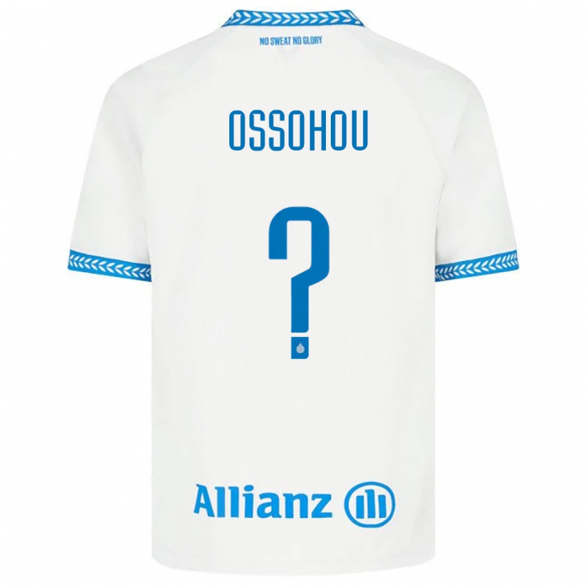 ילדים Clever Ossohou #0 כחול לבן הרחק ג'רזי 2025/26 חולצה קצרה