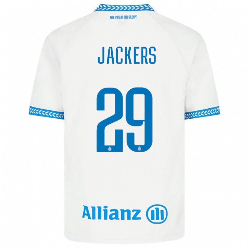 ילדים Nordin Jackers #29 כחול לבן הרחק ג'רזי 2025/26 חולצה קצרה