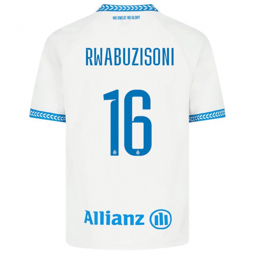ילדים Noah Rwabuzisoni #16 כחול לבן הרחק ג'רזי 2025/26 חולצה קצרה