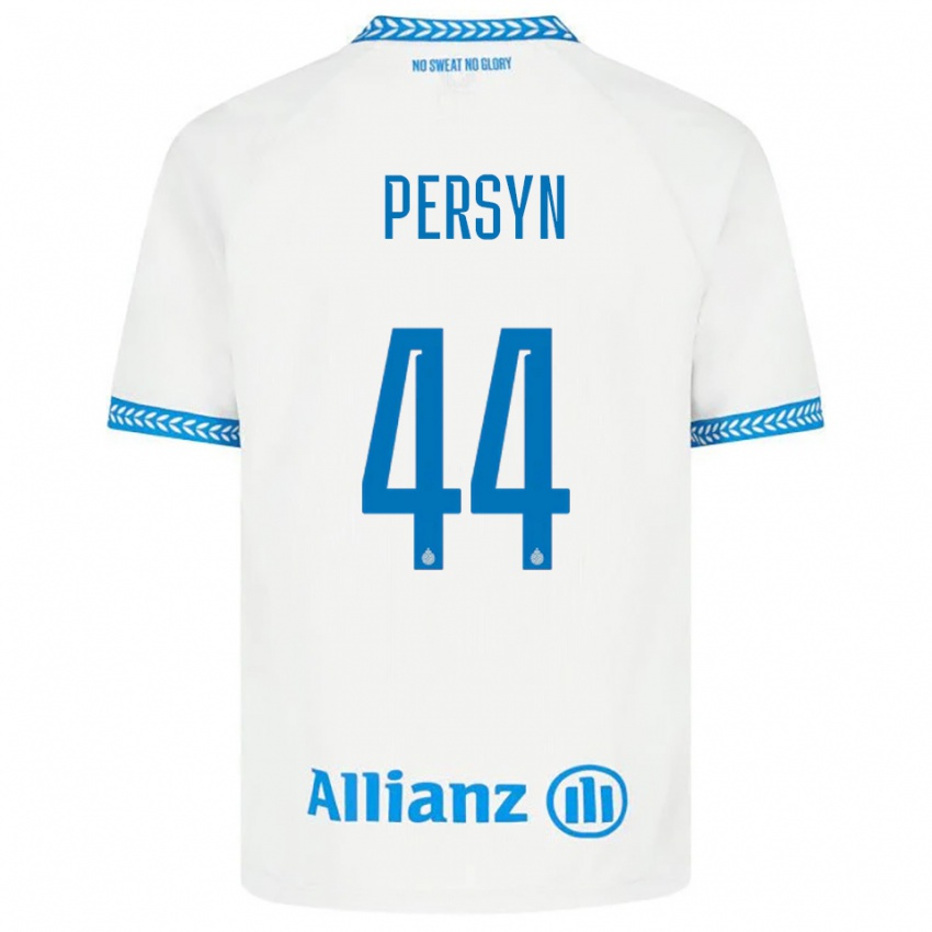 ילדים Noor Persyn #44 כחול לבן הרחק ג'רזי 2025/26 חולצה קצרה