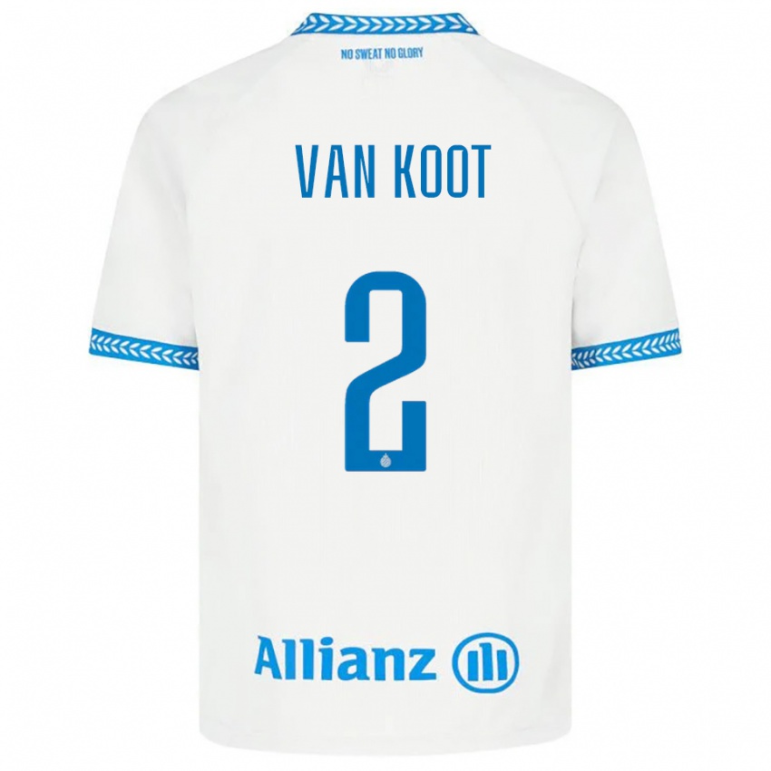 ילדים מויסה ואן קוט #2 כחול לבן הרחק ג'רזי 2025/26 חולצה קצרה