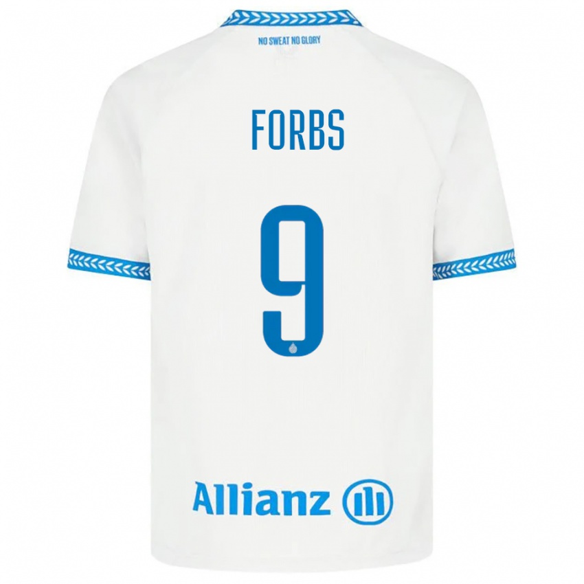 ילדים קרלוס בורז׳ס #9 כחול לבן הרחק ג'רזי 2025/26 חולצה קצרה