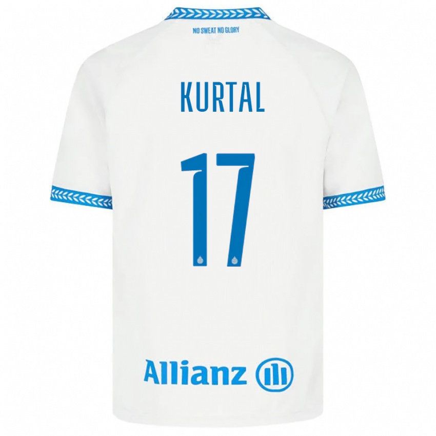 ילדים Utku Kurtal #17 כחול לבן הרחק ג'רזי 2025/26 חולצה קצרה