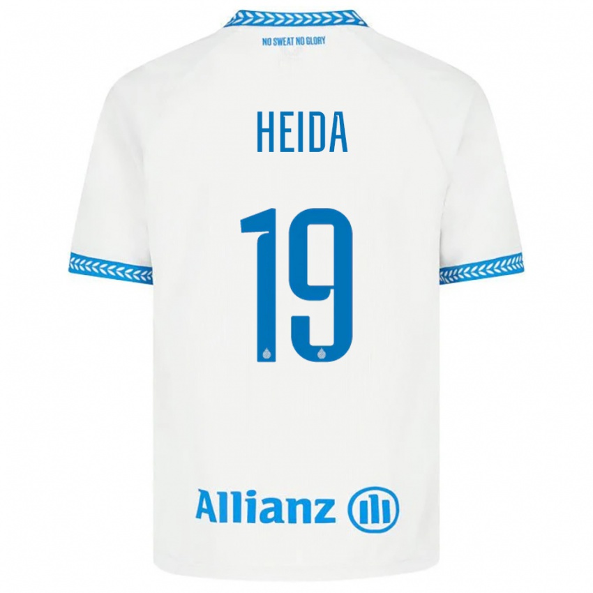 ילדים Jade Heida #19 כחול לבן הרחק ג'רזי 2025/26 חולצה קצרה